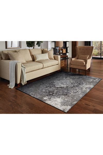 Virgo Premium Egyptian Carpet Covorexpert 8020E, 200 x 285 cm, Grey, 7 mm Thread, Anti-Allergic, Living Room