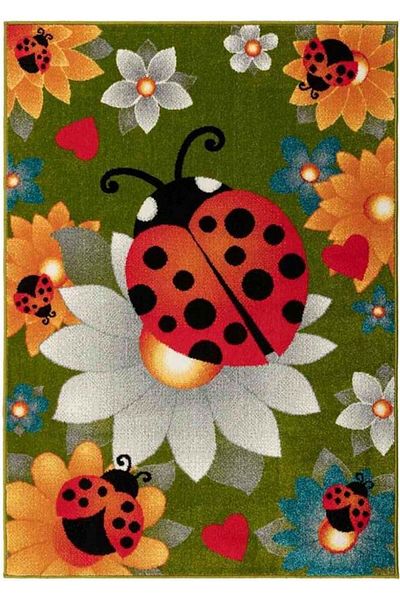 Kolibri Children's Room Carpet Covorexpert 11470-130, Various Sizes, Green, 9 Mm Thread, Anti-Allergic
