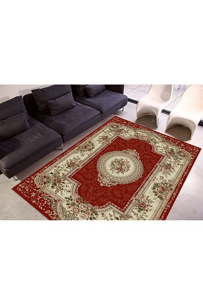 Covorexpert Carpet Lotos 571-210, 50 x 80 cm, Red, 8 mm thread, Anti-allergic, Living room, Bedroom