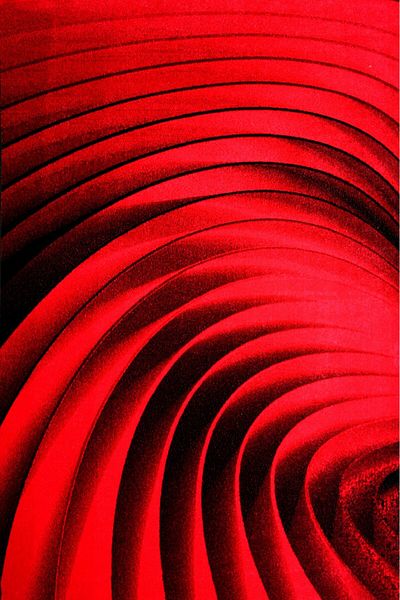 Covorexpert Spiral Carpet 11006-120, 80 x 150 cm, Red, 9 mm Thread, Anti-Allergic, Living Room, Bedroom