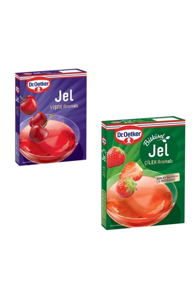 Dr. Oetker Jel Bitkisel Çilek/Vişne Aromalı 100 G+100G