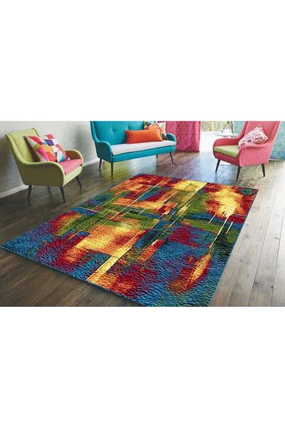 Kolibri Carpet Covorexpert Abstract 11023-120, 160 x 230 cm, Blue, Red, 9 mm thread, Anti-allergic, Living room