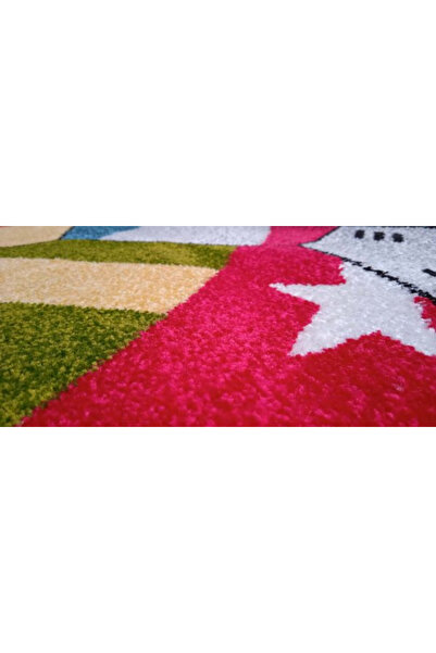 Kolibri Round Carpet for Children's Room UEFA 11110-180, Multicolor, 9 mm Thread, Anti-Allergic
