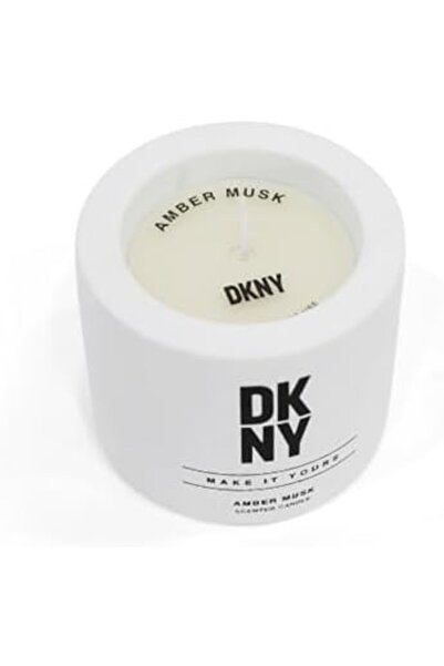 Dkny Simplistic Scented Candle 1-Wick to 2-Wick Cement Flameless Candles Dancing Flame Real Wax Movi