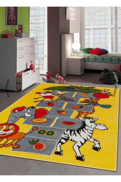 Kolibri Children's Room Carpet Covorexpert Sotron 11120-150, Various Sizes, Yellow, 9 Mm Thread, Anti-Allergic