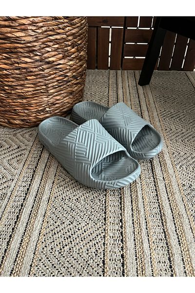 Behtah Kundura Men's Yiezyy Model Slippers Sport Slippers Non-Slip Sole Beach Pool Beach Daily Slippers
