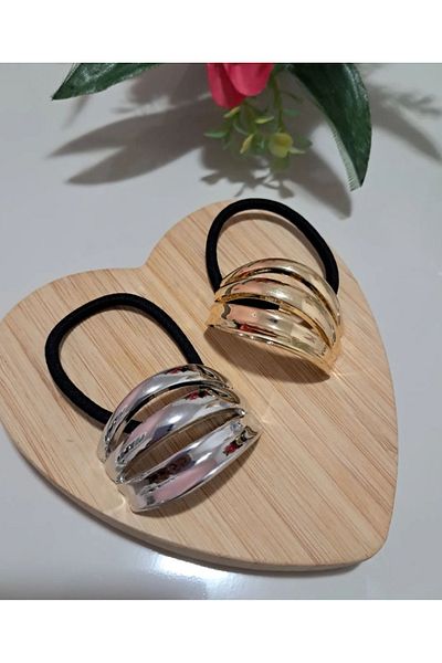 Be Best Women's Gold Color 3 Row Oval Rubber Buckle Be129