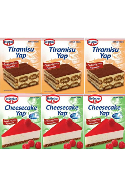 Dr. Oetker 3 Adet Cheesecake Yap 222 Gr+ 3 Adet Tiramisu Yap 127 Gr