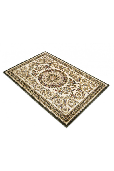 Lotos Carpet 539-130, Cream, Green, 8 Mm Thread, Anti-Allergic, Living Room, Bedroom