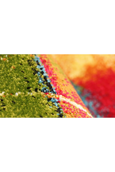 Kolibri Abstract Carpet 11023-120, Blue, Red, 9 mm Thread, Anti-Allergic, Living Room