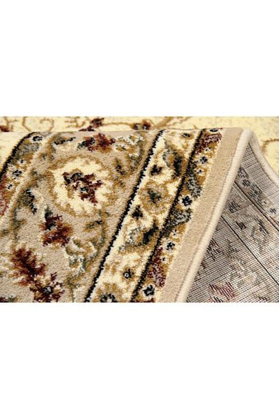 Lotos Oval Carpet Covorexpert 523-100, Beige, Cream, 8 Mm Thread, Various Sizes, Anti-Allergic, Living Room