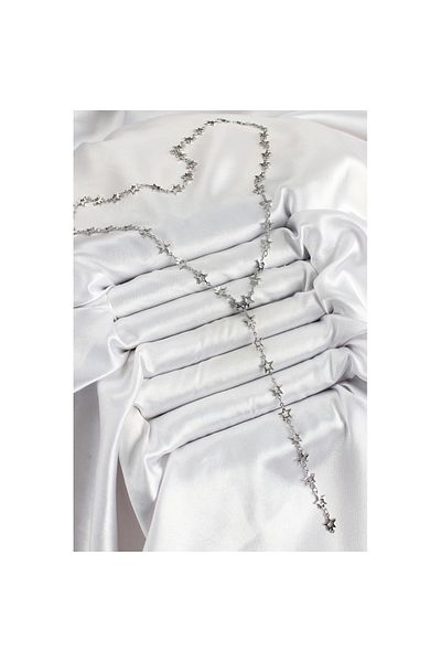 Skygo Brass Silver Color Starry Women's Y Necklace - Tj-Bko10300