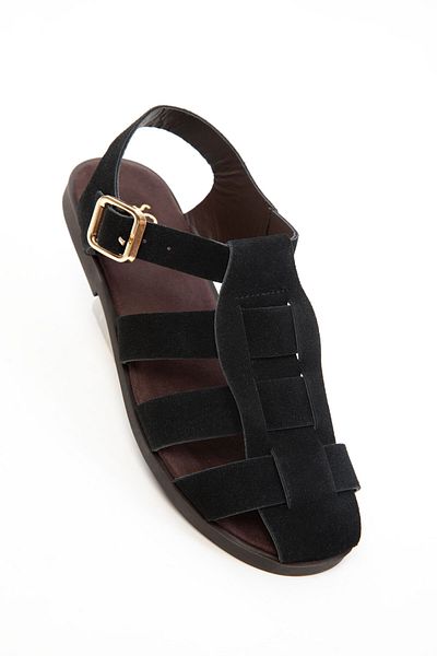 SOHO Black Suede Women's Sandals 20748