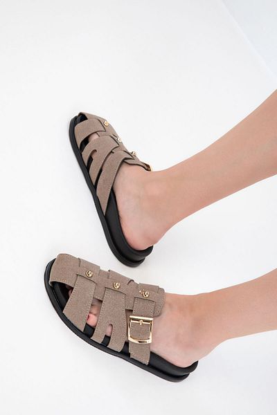 SOHO Γυναικείες παντόφλες Mink Suede 20755
