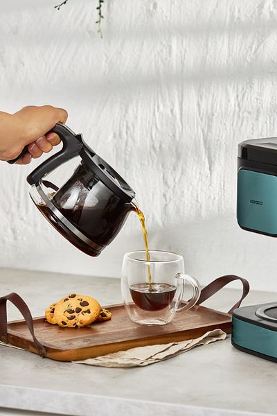 Karaca Just Coffee Aroma - 2 in 1 Filter Coffee and Tea Brewing Machine Pine Green