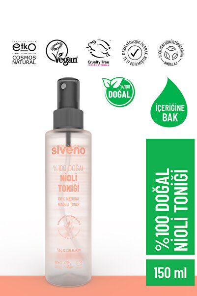 Siveno %100 Doğal Nioli Suyu Kötü Koku Önleyici Arındırıcı Ferahlatıcı Hassas Bölge Toniği 150 ml