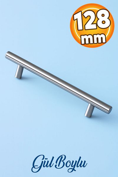 Badem10 Inox metal cu înălțime de trandafir (128 MM-12,8 CM) Mobilier Bucătărie Sertar Dulap Mâner dulap Mâner
