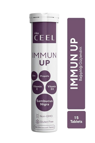 VitaCeel Efervesan Tablet Kara Mürver, Vitamin C, D3, Çinko, Propolis
