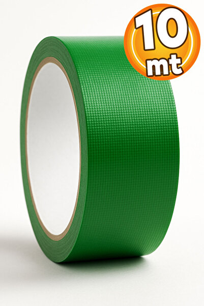 Badem10 Tamir İzolasyon Bandı 48 Mm X 10 Metre Duct Tape Takviye Su Geçirmez Sızdırmazlık Bantları Yeşil