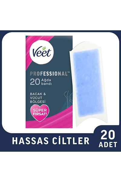 Veet Professional Waxing Strips - for Sensitive Skin for Leg & Body Area 20