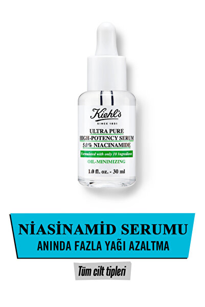 Kiehl's Ultra Pure %5 Niasinamid Yağlanmayı Azaltan Yüz Serumu