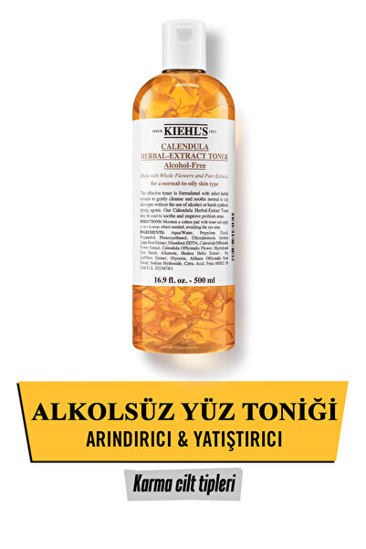 Kiehl's Calendula Kadife Çiçeği Özlü Arındırıcı Alkolsüz Tonik 500 ml 500 ml