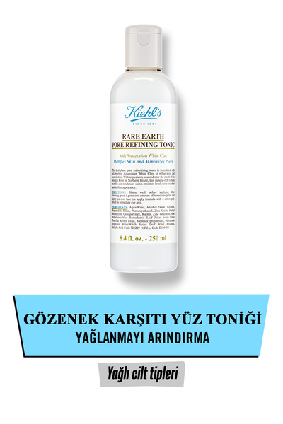 Kiehl's Rare Earth Gözenek Görünümünü Azaltan Yüz Toniği 250 ml