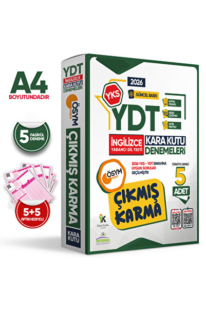 Karakutu Yayınları 2026 YKS YDT İNGİLİZCE ÖSYM Çıkmış Karma Kara Kutu Deneme ...