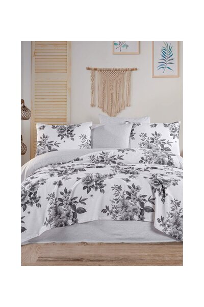 Faiend Double Cotton Duvet Cover Set - Fade Resistant and Elastic
