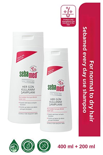 Sebamed شامبو مغذي ومصلح للاستخدام اليومي مناسب لنوع الشعر العادي والجاف 400 ...