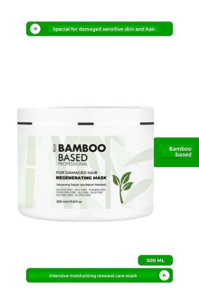 Bamboo Based Professional قناع العناية بالشعر التالف من جرين لاين 350 مل