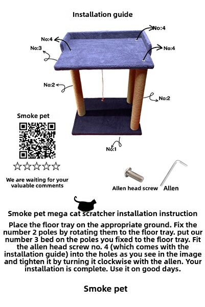 Dumanpet XL Mega Cream Mattress - Scratching and Playground