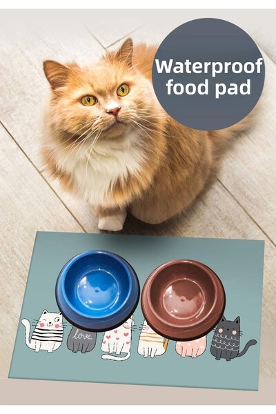 Flokser Home - Liquid Proof Zuzu Food Mat 35x50 Cm