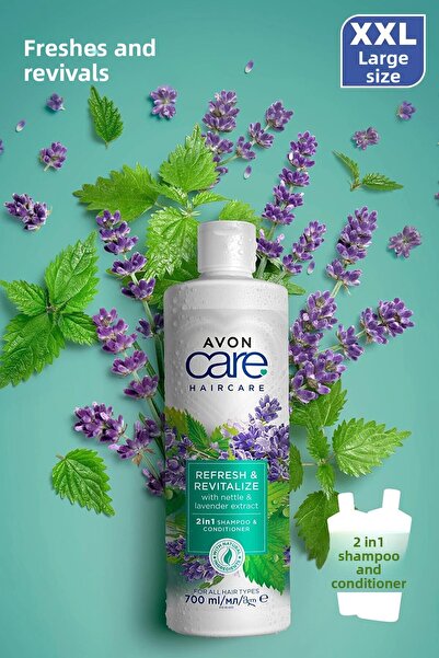 AVON Care 700 Ml Nettle and Lavender Extracts Shampoo and Conditioner