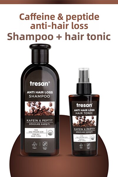 Tresan تساقط الكافيين والببتيد - شامبو ومنشط للشعر