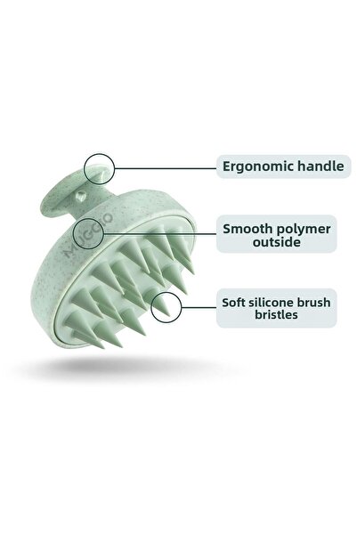 Muggio Μαλακό τριχωτό της κεφαλής σιλικόνης - 3 τμχ Σαμπουάν μασάζ και βούρτσα ντους