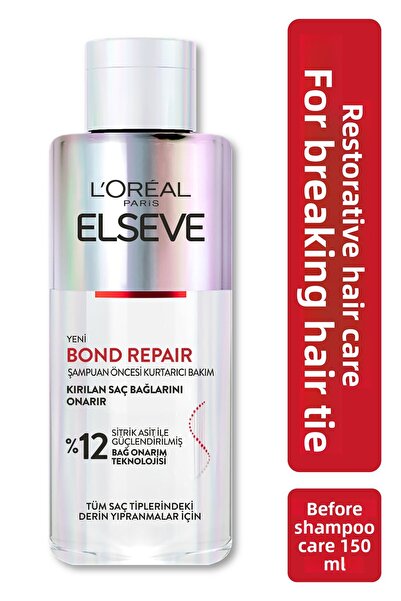 ELSEVE Bond Repair Pre-Shampoo Recovery Care with Restructuring Hair Ties for All Weaknesses 200ml