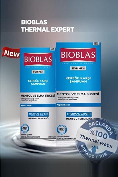 Bioblas شامبو للرجال ضد القشرة بالنعناع والخل التفاحي 360 مل