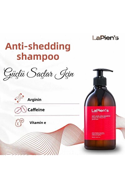 Lapien's شامبو مضاد لتساقط الشعر، مقوي ومغذي للشعر الضعيف والرقيق، 500 مل،