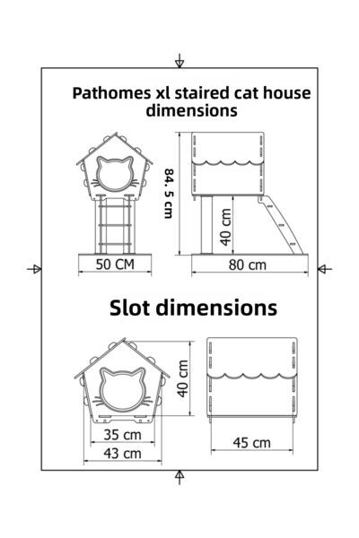 Patihomes Gray XL Cat Tree with Ladder and Scratching Posts and Stick Scratching Board