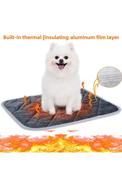 Choice S GRAY Self Heating Pet Pad, Extra Warm Thermal Dog Crate Pad Washable Anti-Slip Kennel Mat Pet Supp