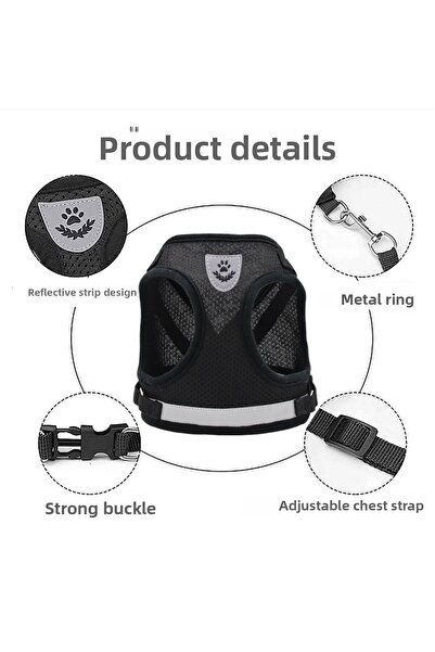 FloriaShopping Breathable Reflective Body Collar for Dogs and Cats