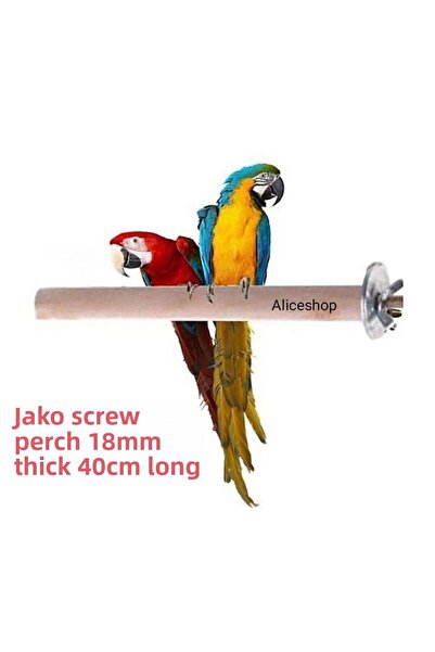 aliceshop 18Mm*40Cm Natural Wooden Perch with Screw - for Birds in Jako and S...