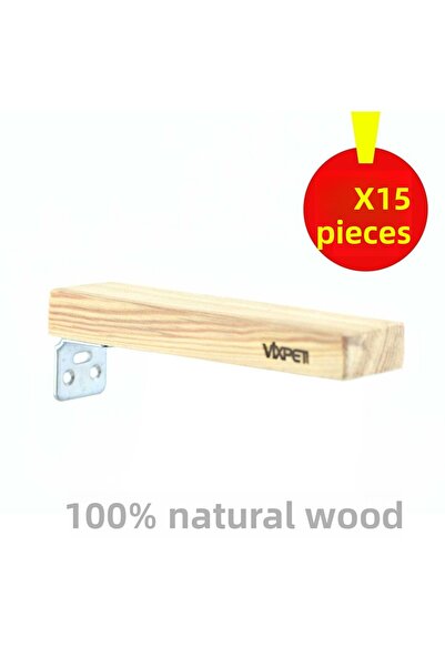 Vixpet Pine Pigeon Perch Natural Wood 4 X 2 X 15 Length 15 Pieces
