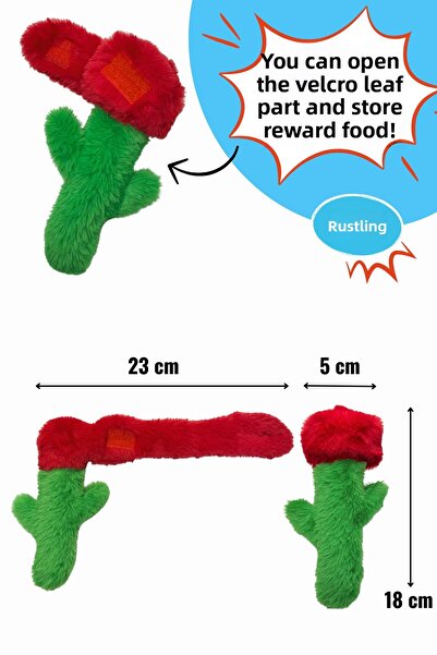 Havhav Plush Rose Food Storage Dog Toy with Rustle Sound for Medium and Small Breed