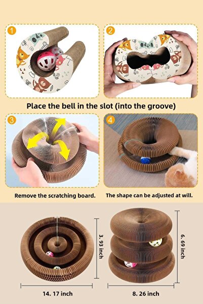 GOBYPET Magic Cat Toy - Scratching and Rattle Board