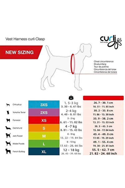 Curli Vest Chest Harness Clasp Air-Mesh Fuchsia 3XS
