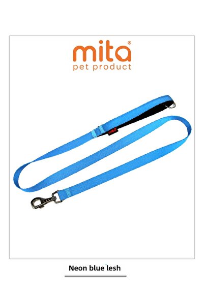 MITA طوق/حزام متين للكلاب مقاس 120 سم باللون الفيروزي