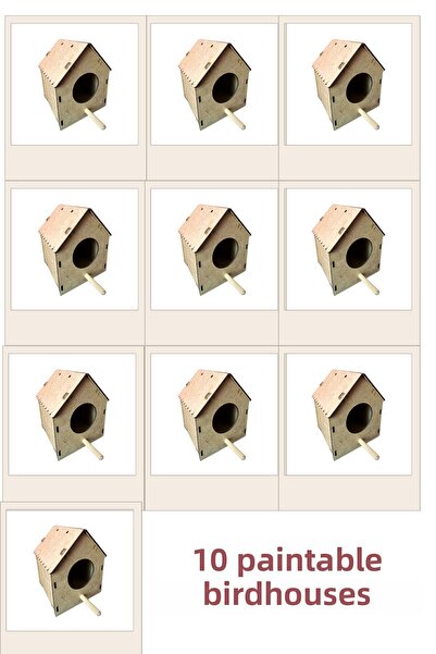 WoodenZoo Wooden Bird House Nest, Hobby, Gift, Painting Raw Mdf (for Activiti...