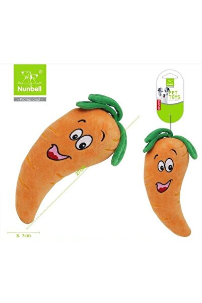 Nunbell Carrot Plush Dog Toy